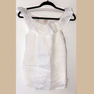 JCrew Linen Off the Shoulder Blouse